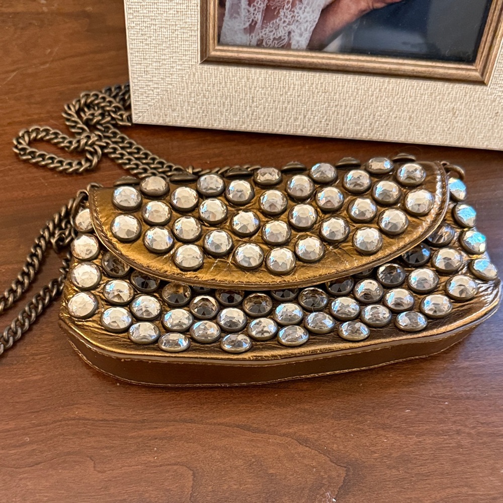 Studded Gold and Silver Women's Clutch